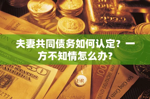 北京夫妻共同债务如何认定？一方不知情怎么办？